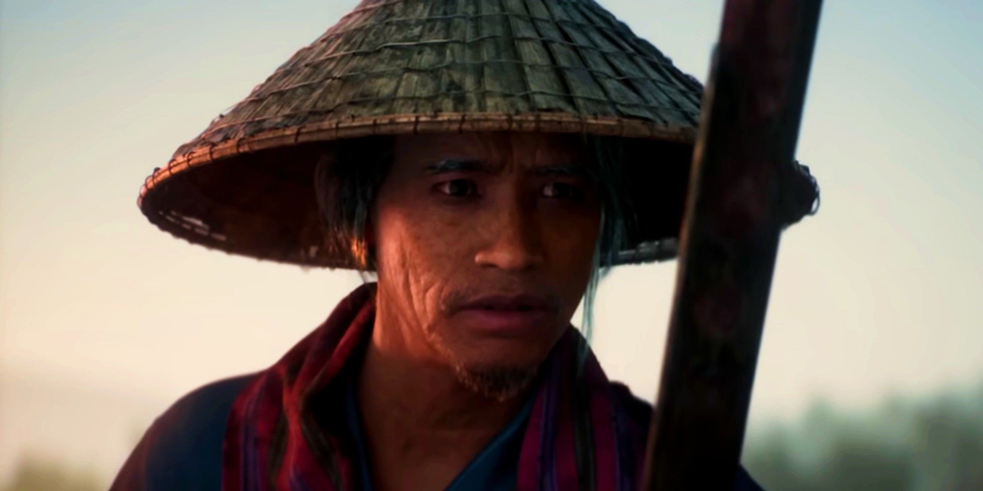 Civ7_Man regrettably staring at sword in cinematic.