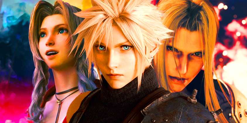 Cloud, Sephiroth and Aerith from Final Fantasy 7 Rebirth.