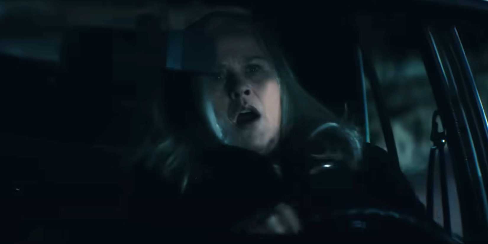 Cobel looking shocked in her car in Severance season 2 episode 2