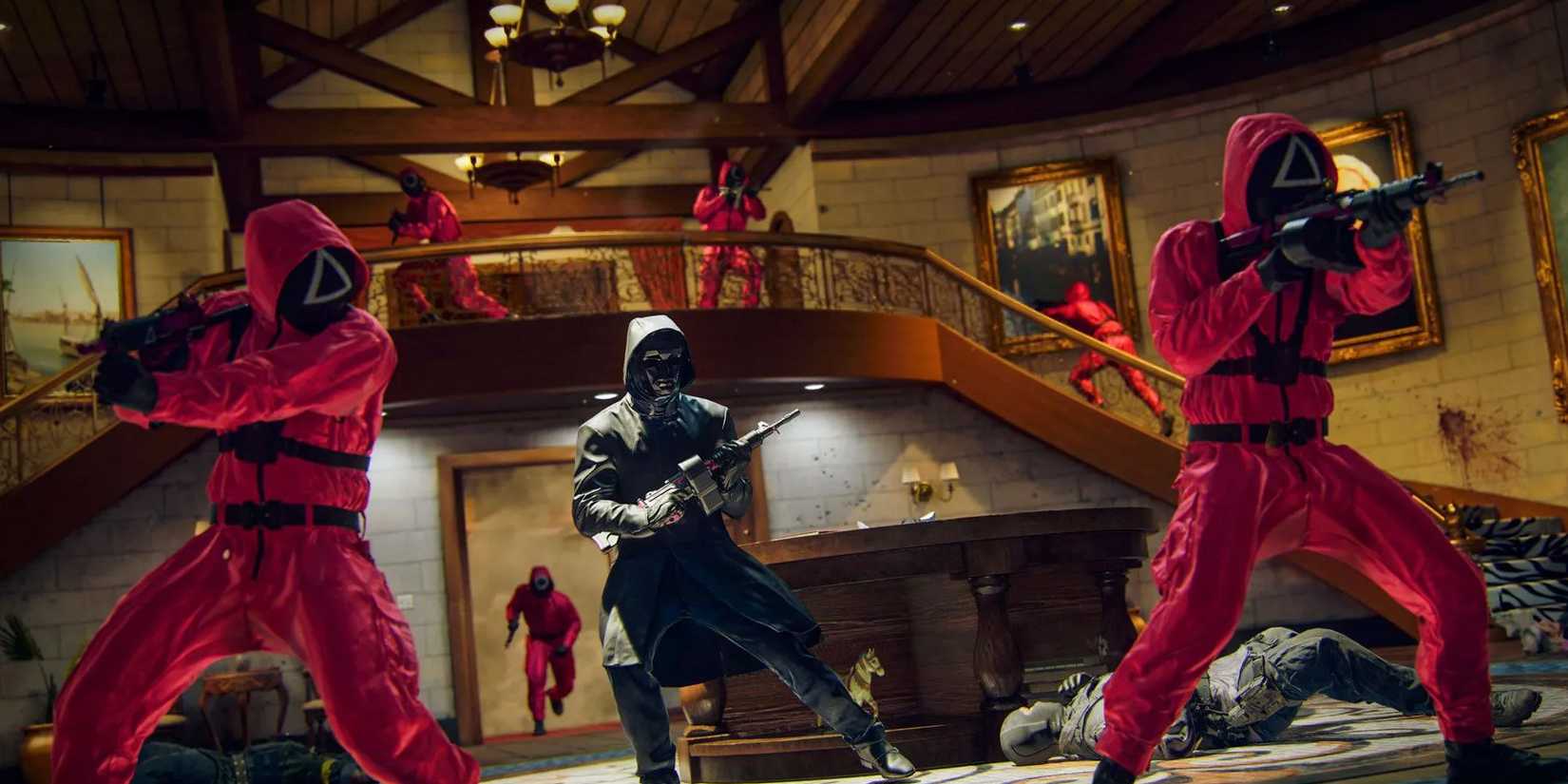Characters from Squid Game in Call of Duty: Black Ops 6.