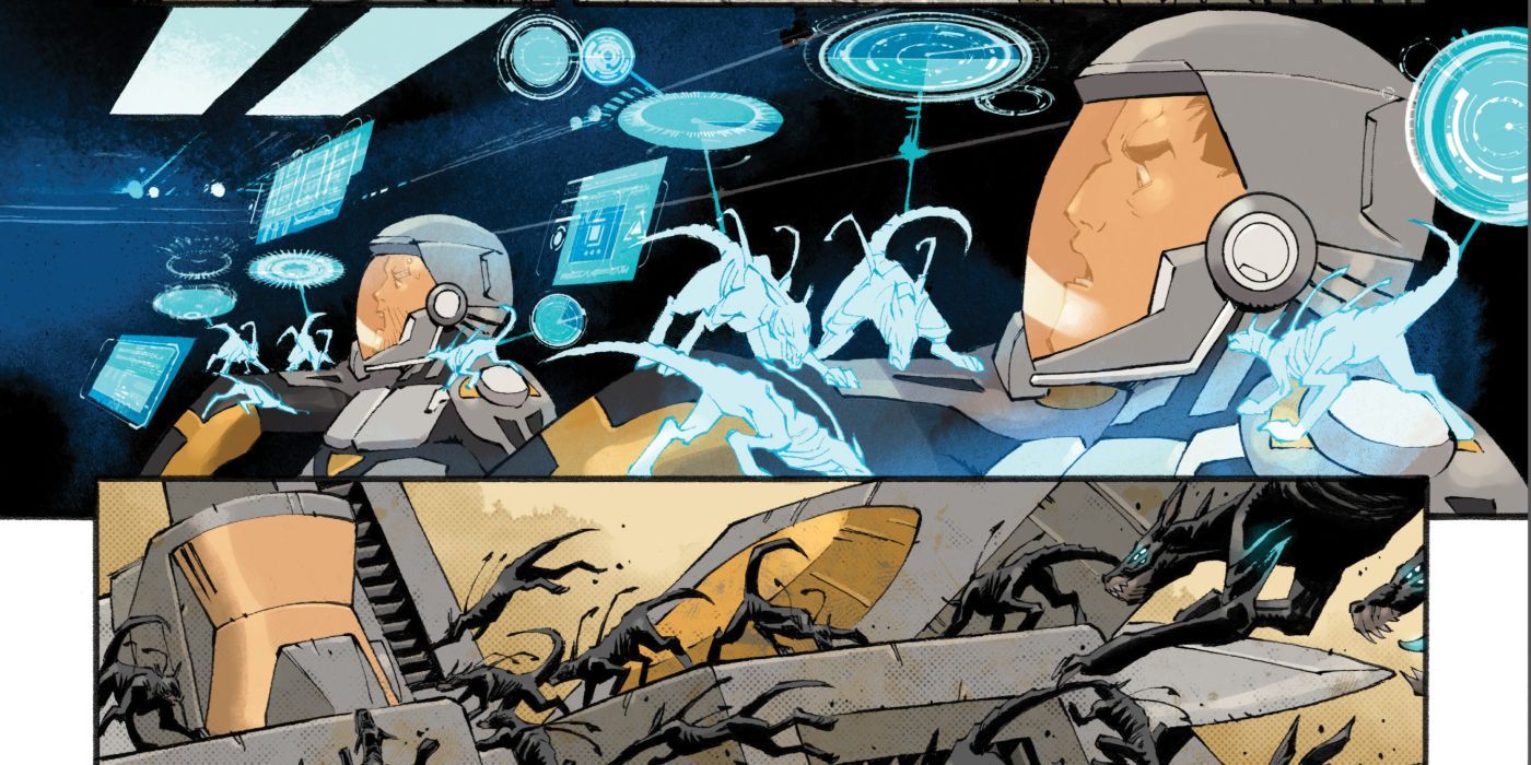 Comic panels from the Pacific Rim Omnibus.