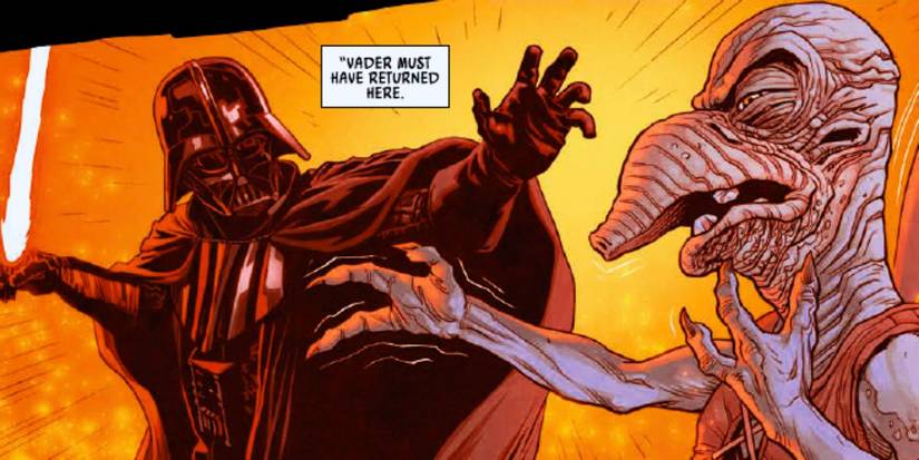 Darth Vader using the Force to attack Watto