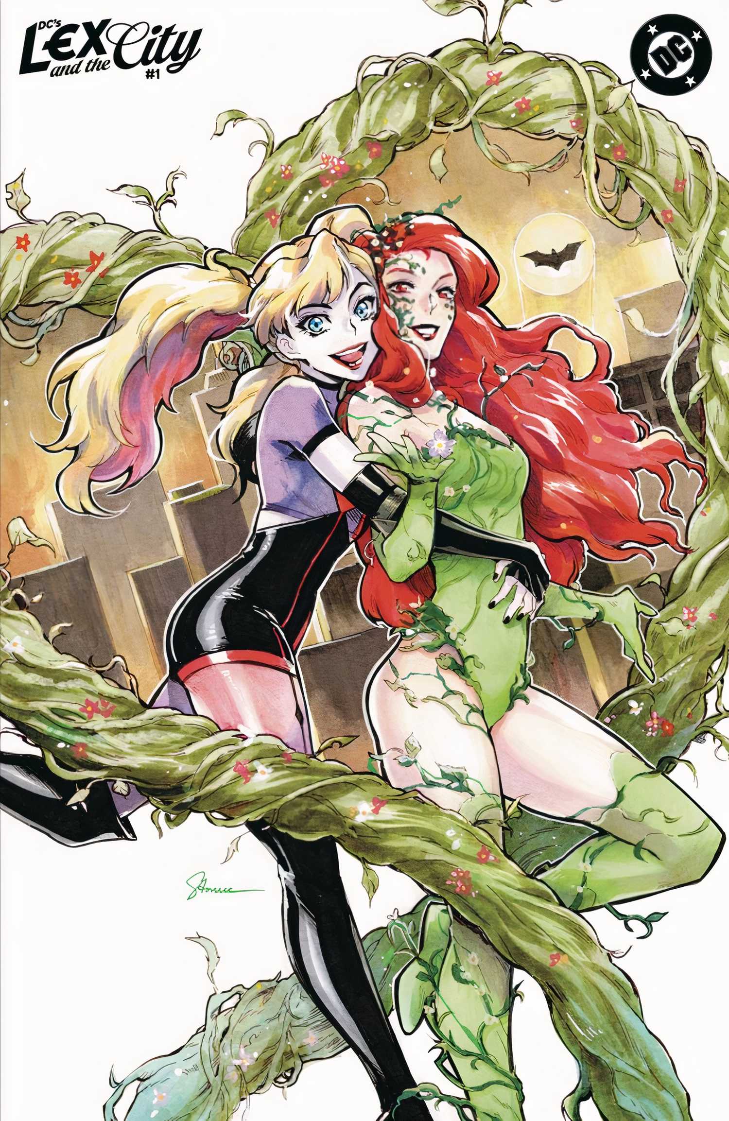 Cover B Saowee Card Stock Variant Lex and the City #1 poison ivy and harley quinn variant