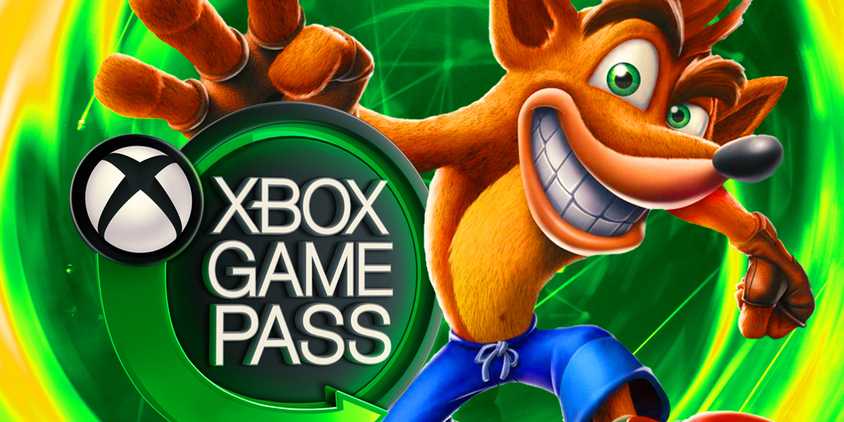 Crash with the xbox game pass logo