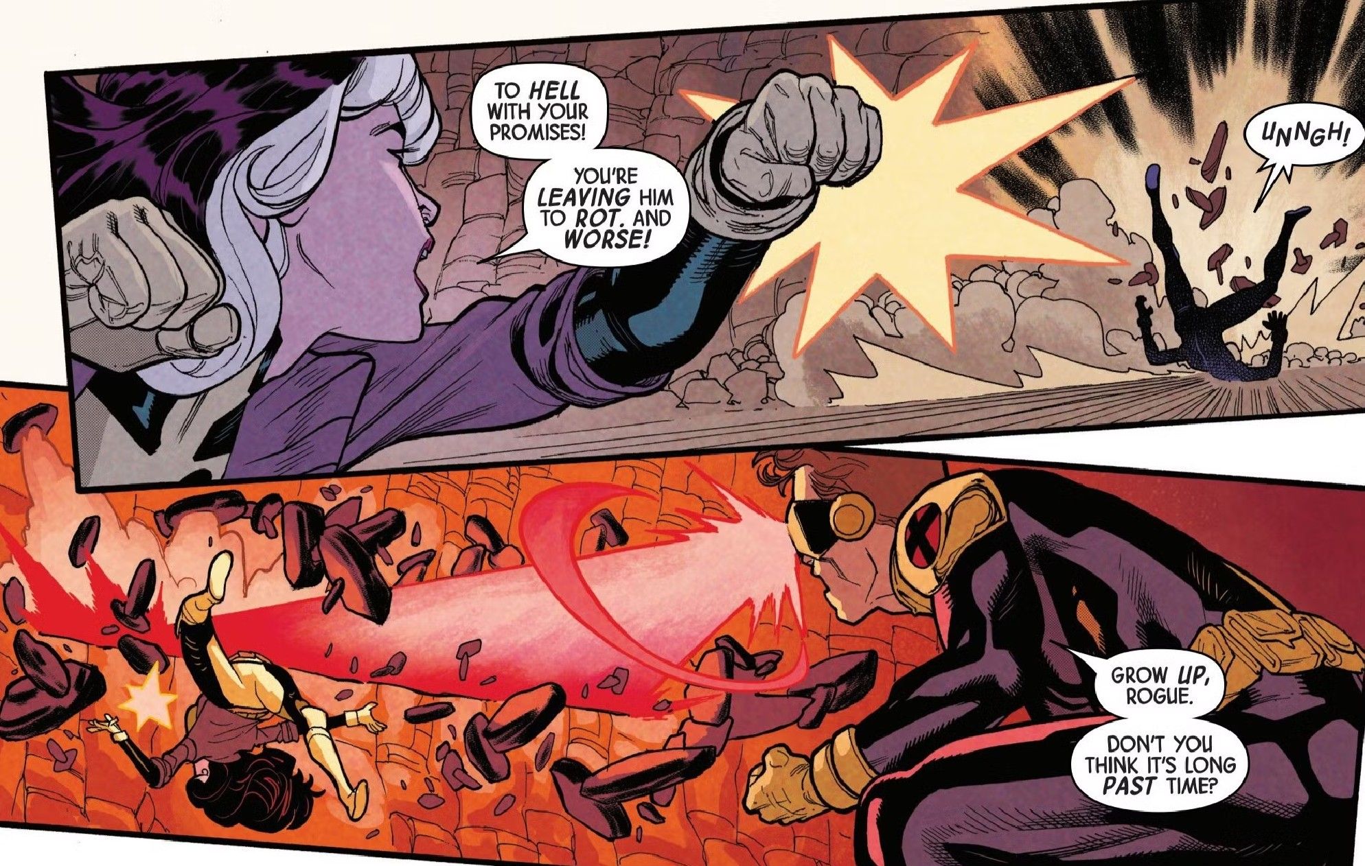 cyclops and rogue arguing