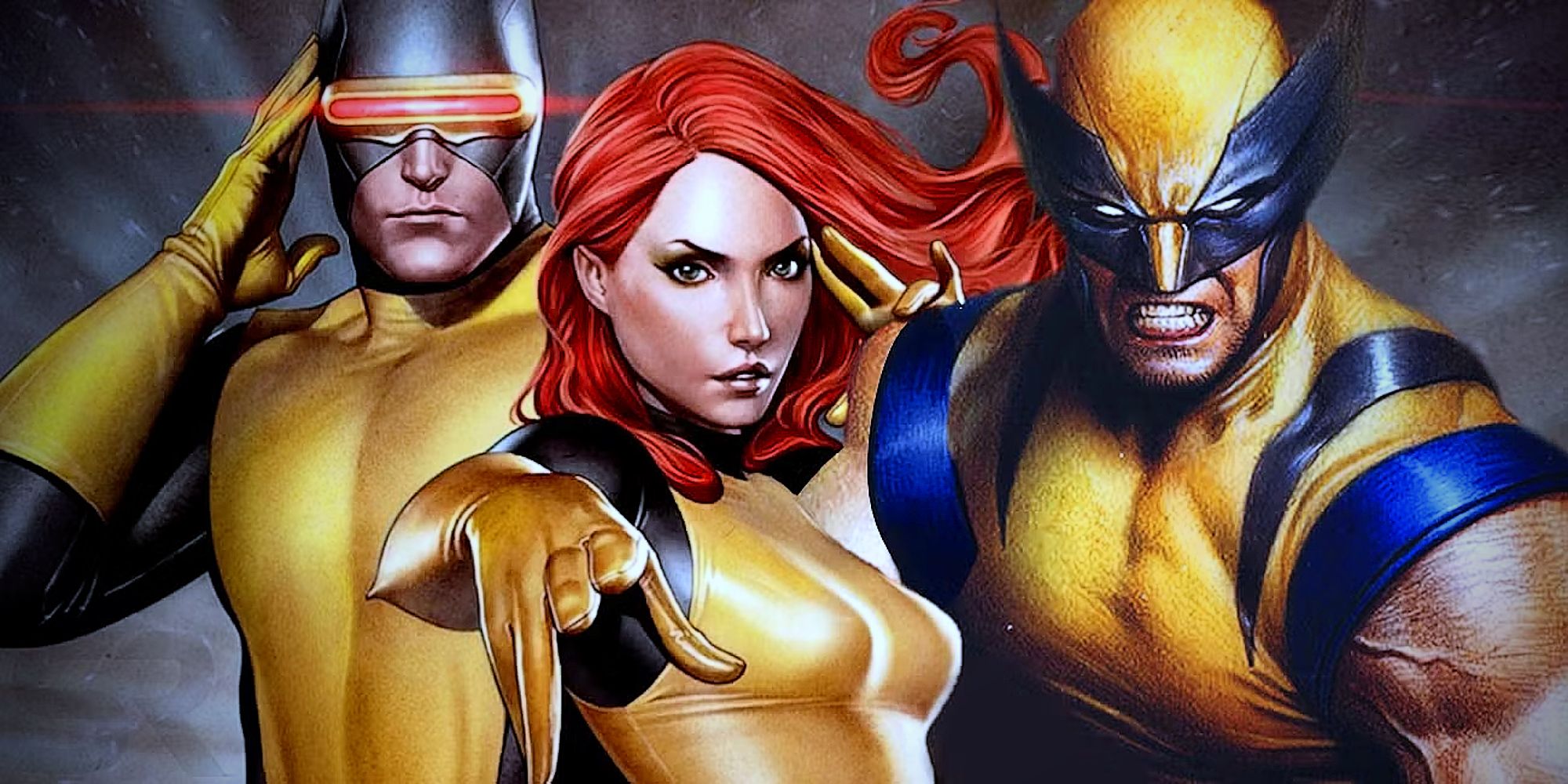 Cyclops with Jean Grey and Wolverine in X-Men Art by Granov