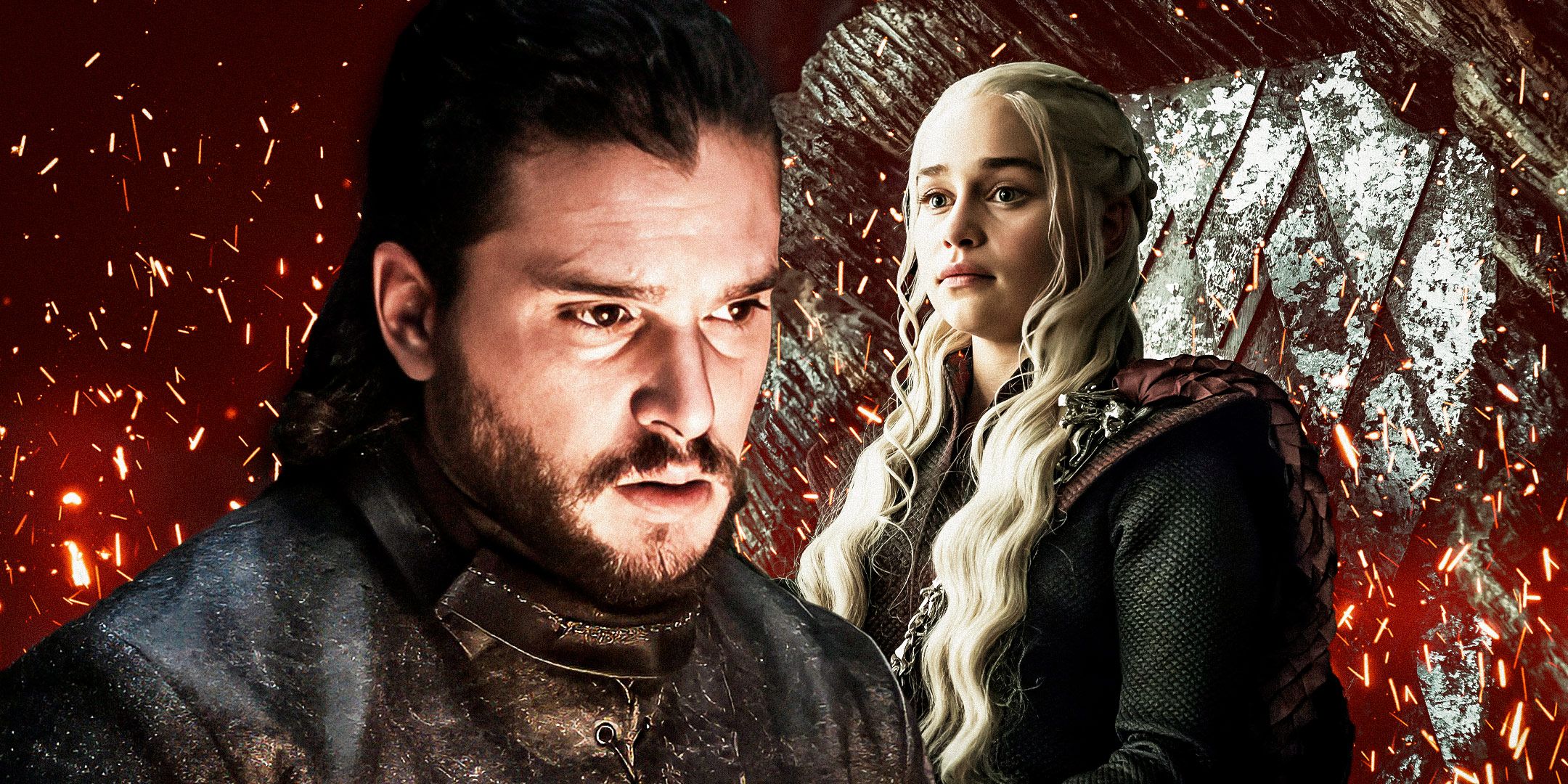 Daenerys and Jon Snow in Game of Thrones