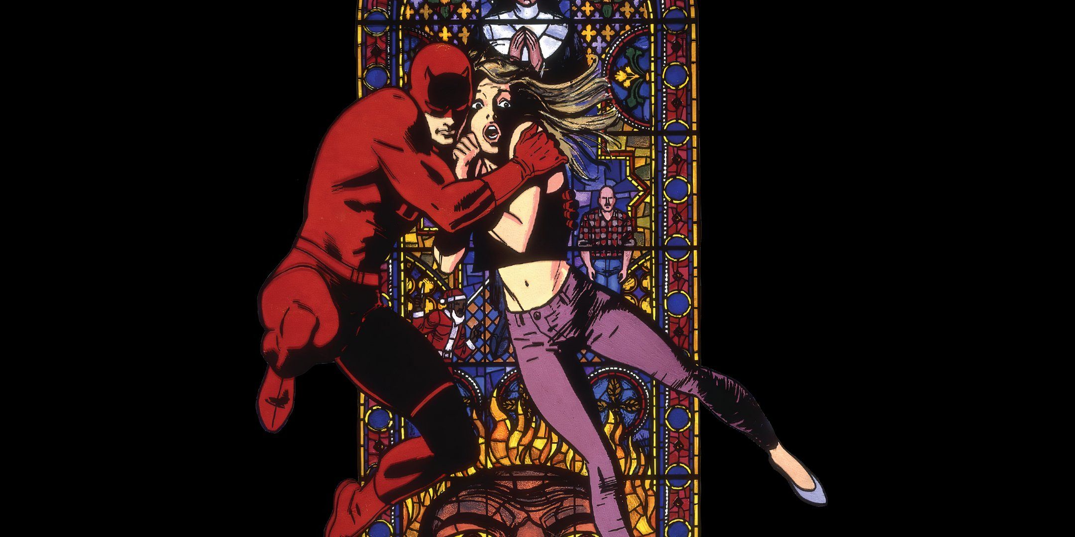 Daredevil and Karen Page Born Again Cover Marvel