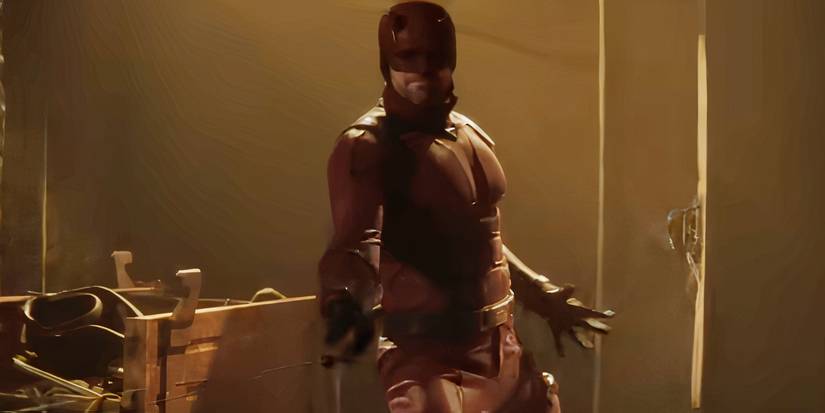 Daredevil extending his baton in daredevil born again