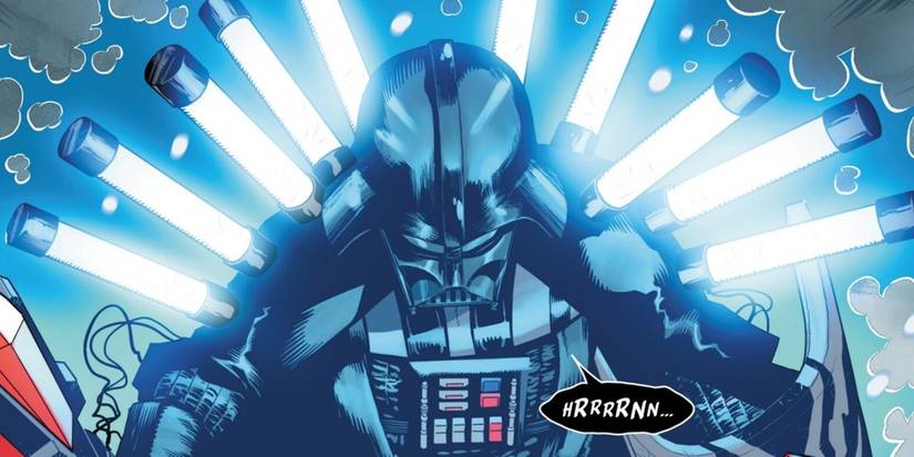Darth Vader using power cells derived from the energy of a dead planet to power his suit.