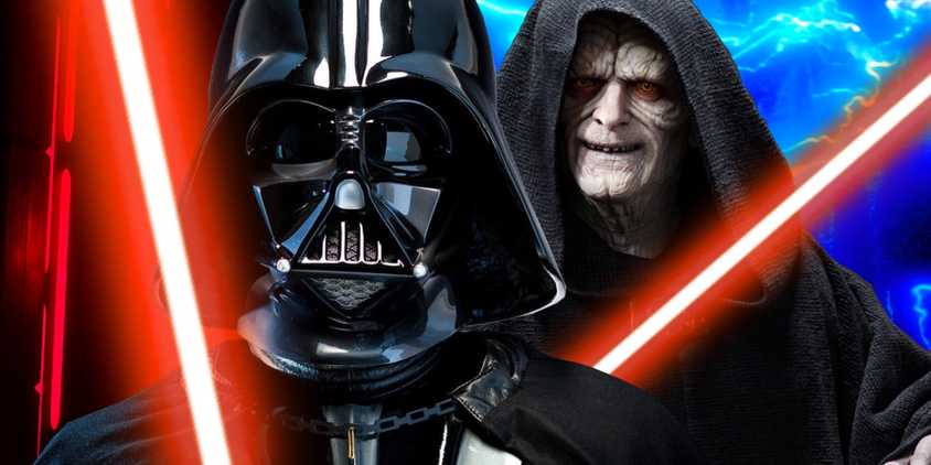 Darth Vader and Palpatine Wielding Lightsabers Custom Star Wars Image-1
