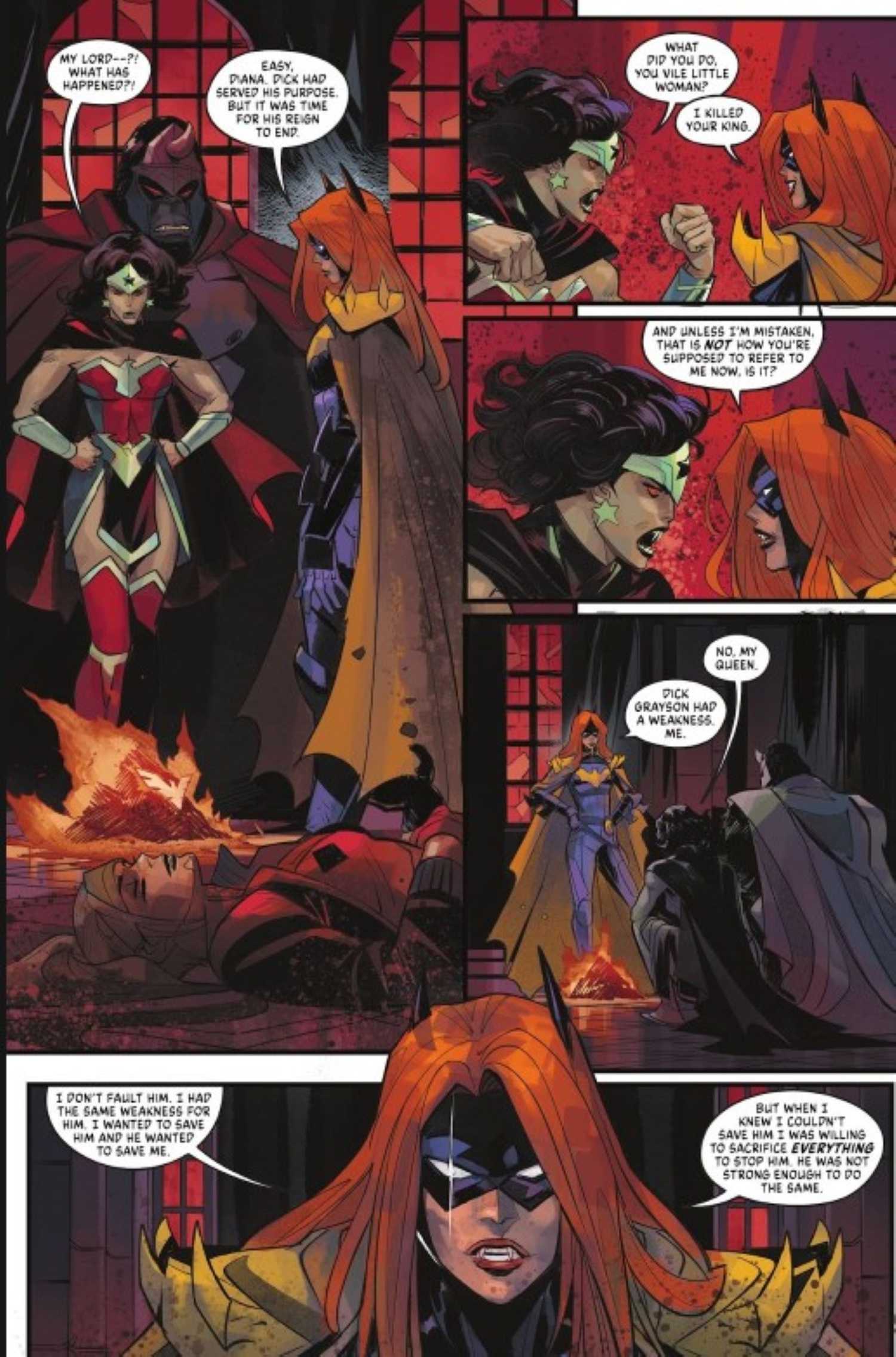 DC vs Vampires World War V #12 Batgirl is Vampire Queen Kills Nightwign