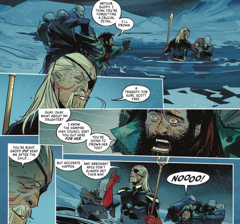 DC vs vampires World war v #6 Aquaman killing mister miracle