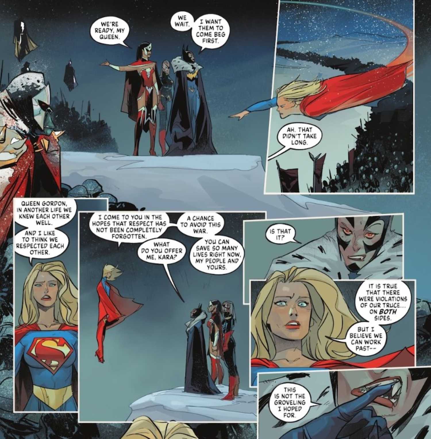 DC vs vampires world war v #6 batgirl vs supergirl