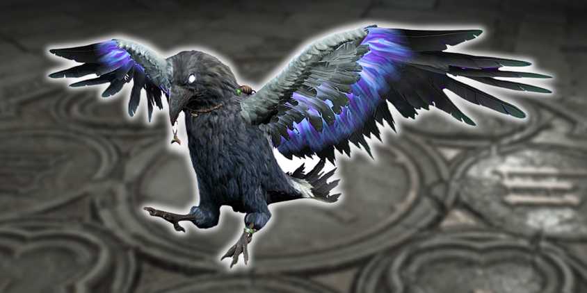 Diablo 4 Raven over a blurred background
