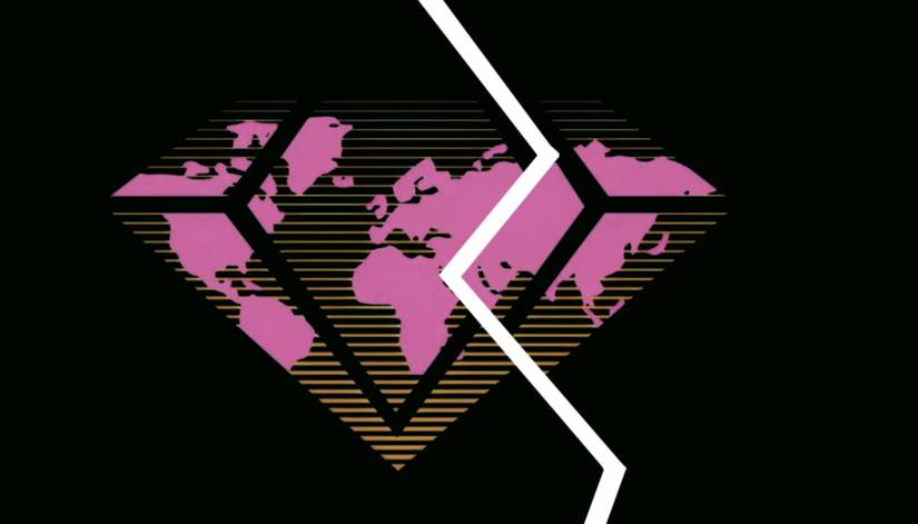 diamond logo shattered