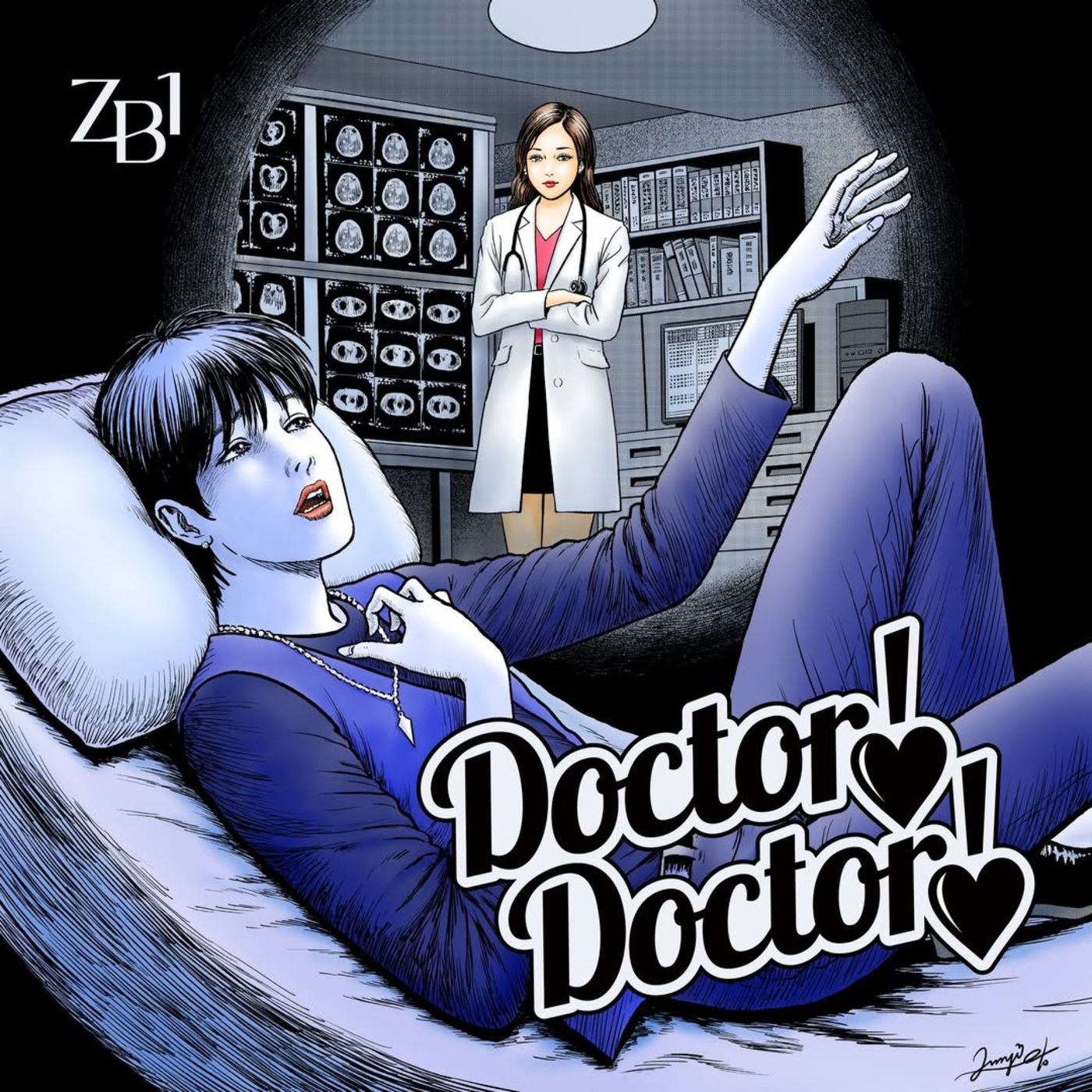 Médico de ZEROBASEONE! Doutor! Capa digital única, desenhada por Junji Ito