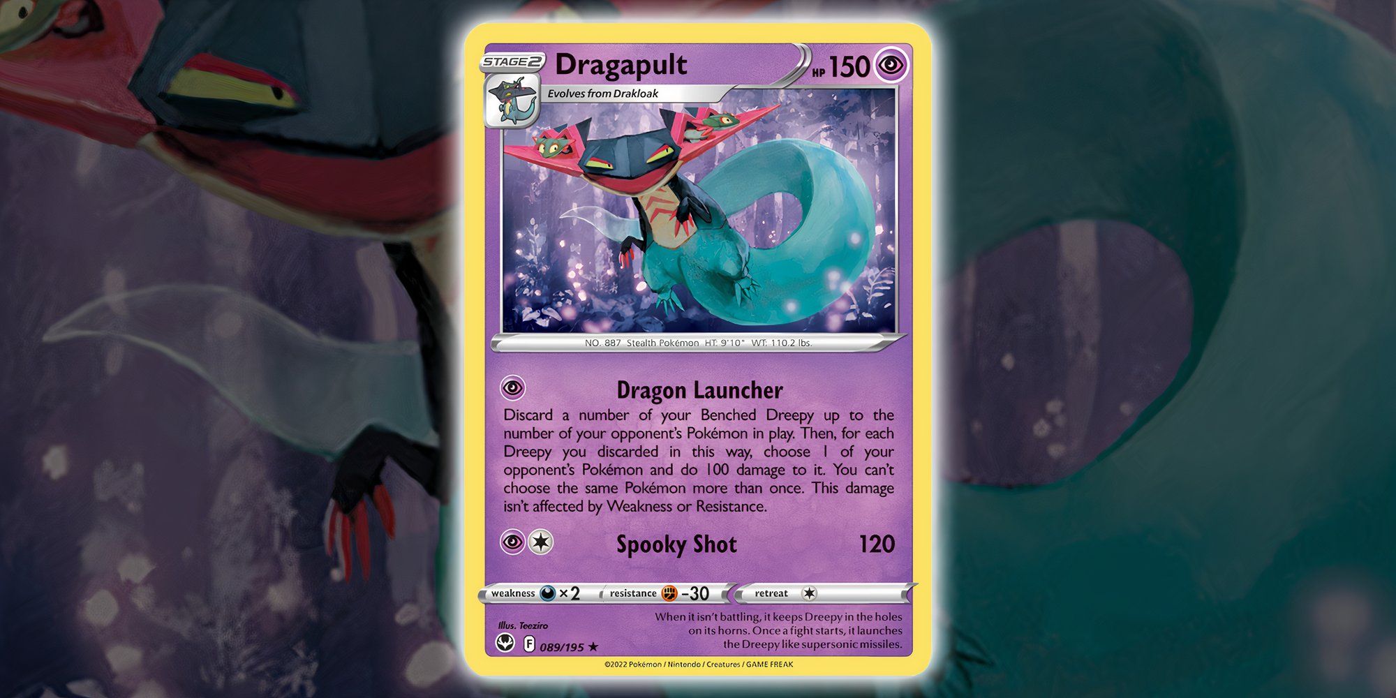 Dragapult card from Silver Tempest.