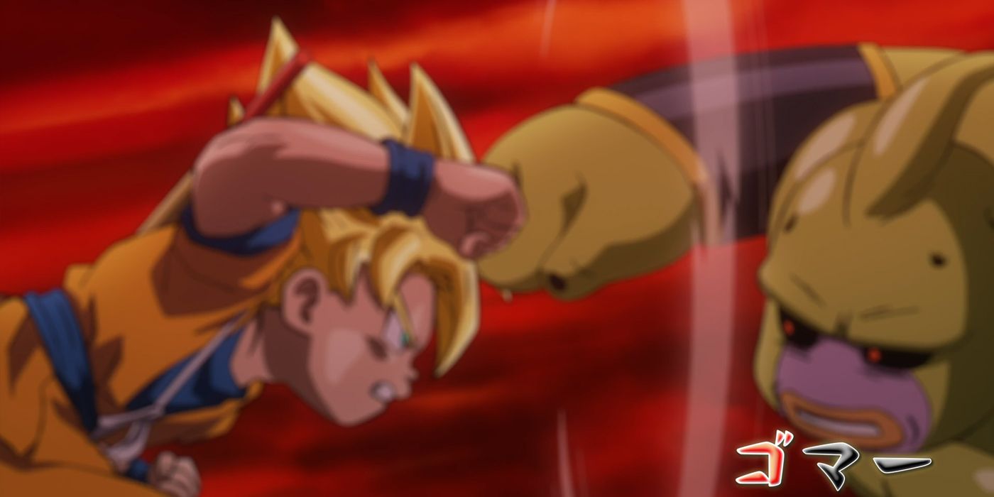 Super Saiyan Goku kovoja su Majin Duu peržiūroje, skirtoje epizodui Nr. 17.