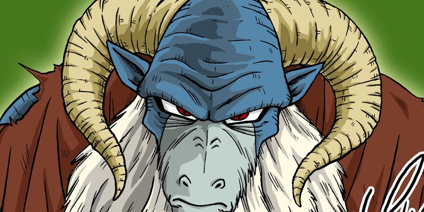 Moro makes a mean face in Dragon Ball Super art.