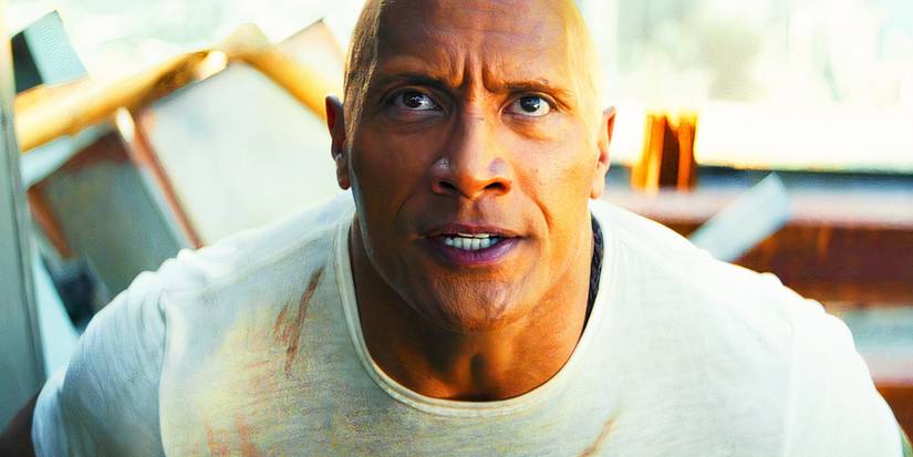 Dwayne Johnson looking determined as Davis Okoye in Rampage