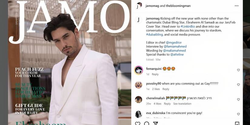 dubai bling's ebraheem al samadi in a white jacket