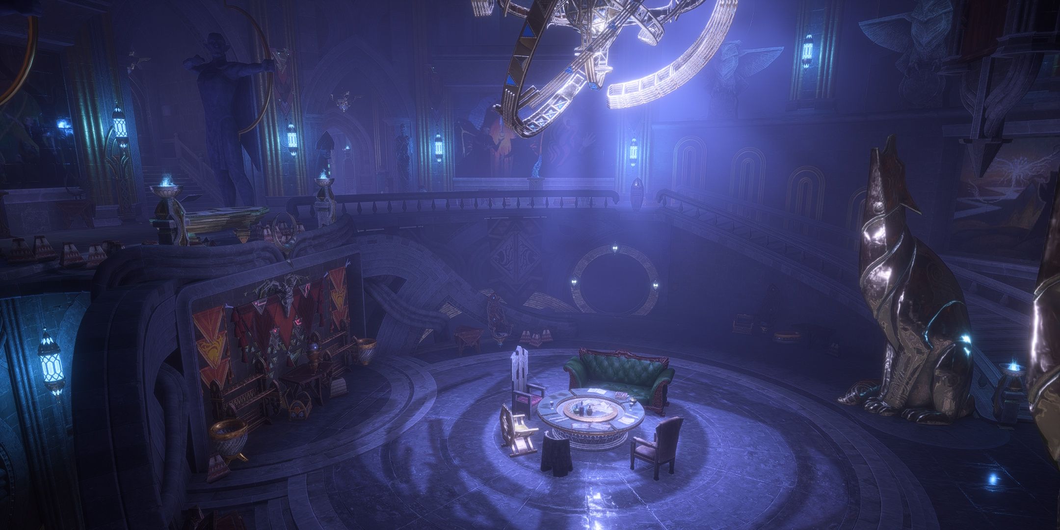 The main library of the lighthouse with the theme ellific in Dragon Age: The Veilguard.