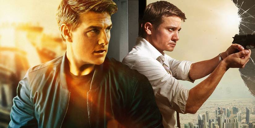 Tom Cruise as Ethan Hunt and Jeremy Renner as William Brandt in the Mission: Impossible franchise 