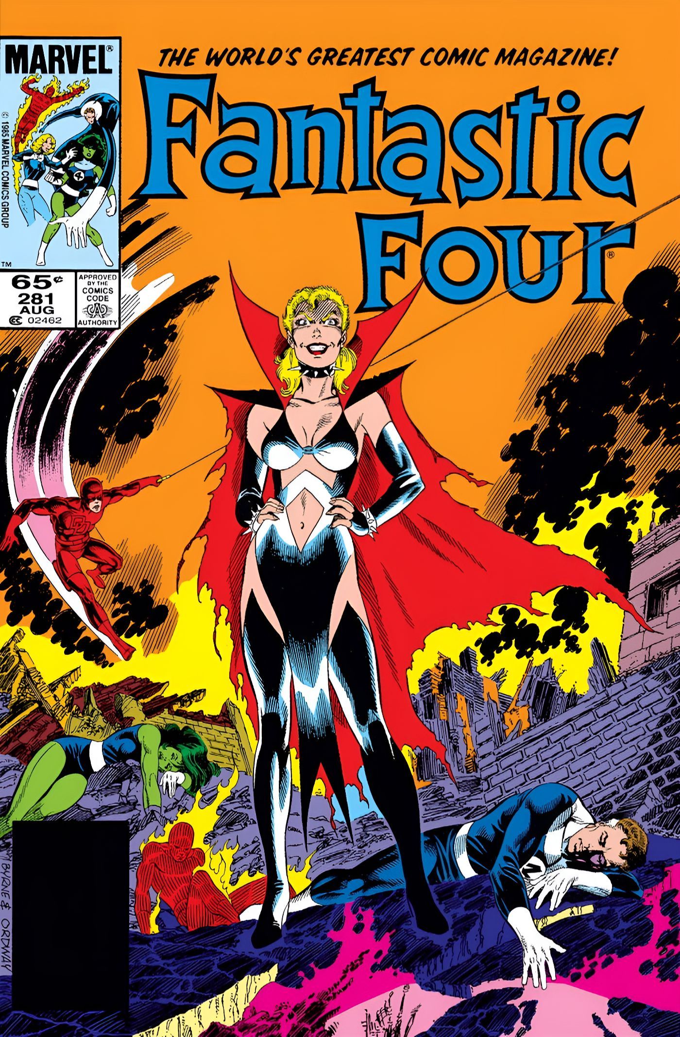 Malice stands over the defeated Fantastic Four.