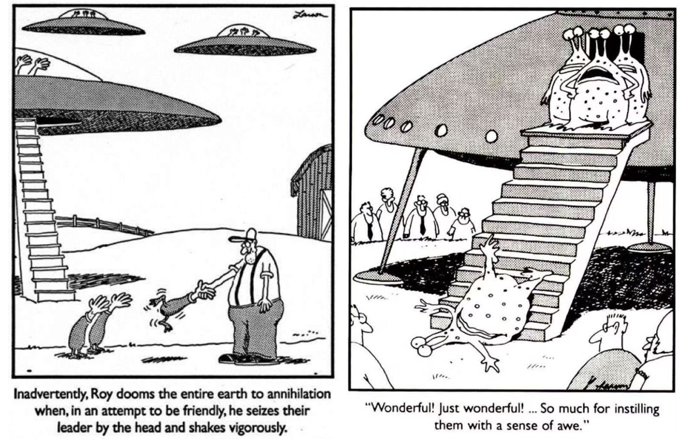 far side alien first contact comic