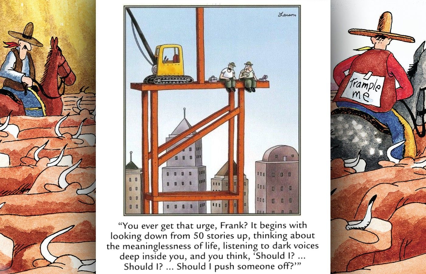 far side comic about high rise workers