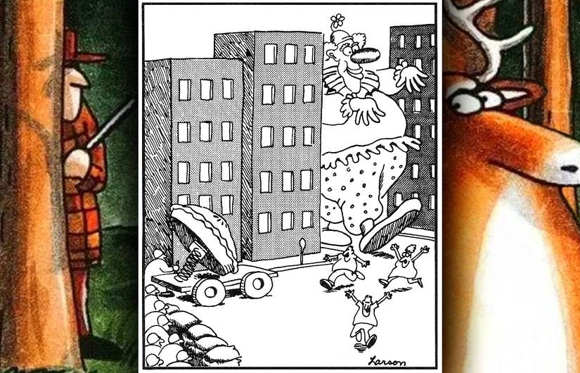 far side giant clown comic