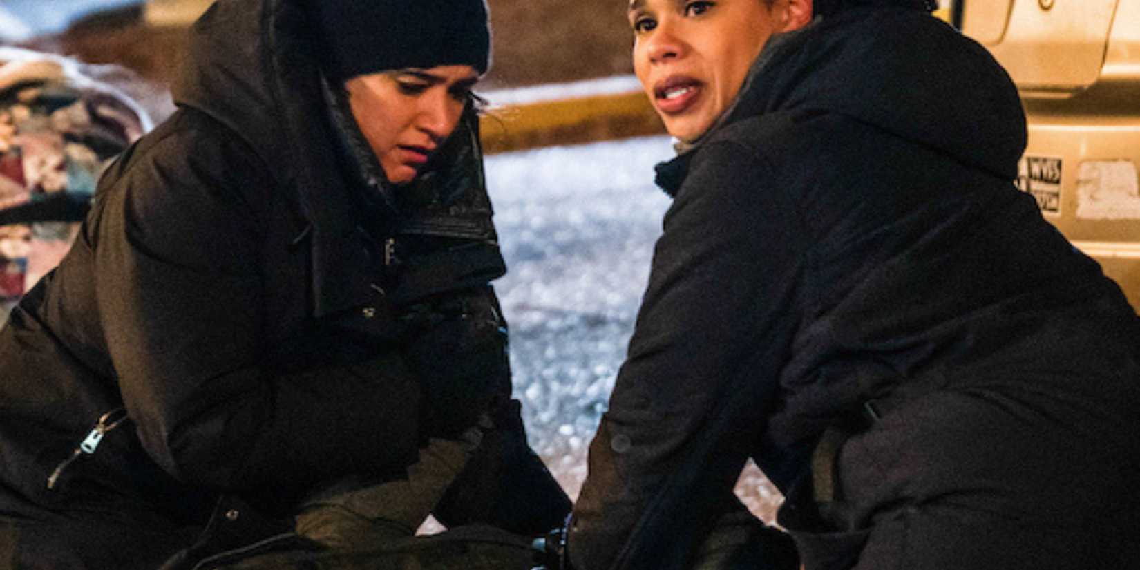 FBI Most Wanted Barnes and Hana look upset while doing compressions on Jess