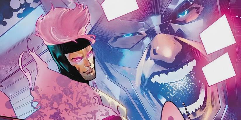 Gambit next to Galactus as Galactus' Herald Variant Cover by Edwin Galmon