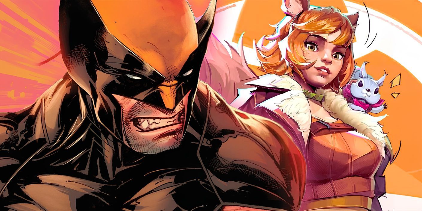 Imagem dividida dos quadrinhos Wolverine e Squirrel Girl de Marvel Rivals