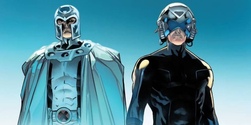 Comic book art: Magneto and Professor Charles Xavier during the Krakoa era