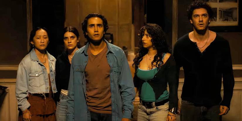 Five characters in Until Dawn are looking scared after waking up from their deaths