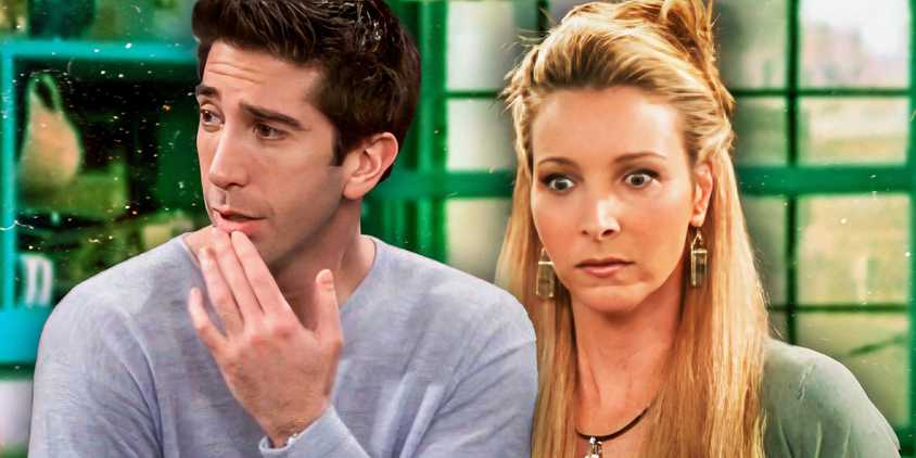 Friends Ross Geller worried and Phoebe Buffay shocked
