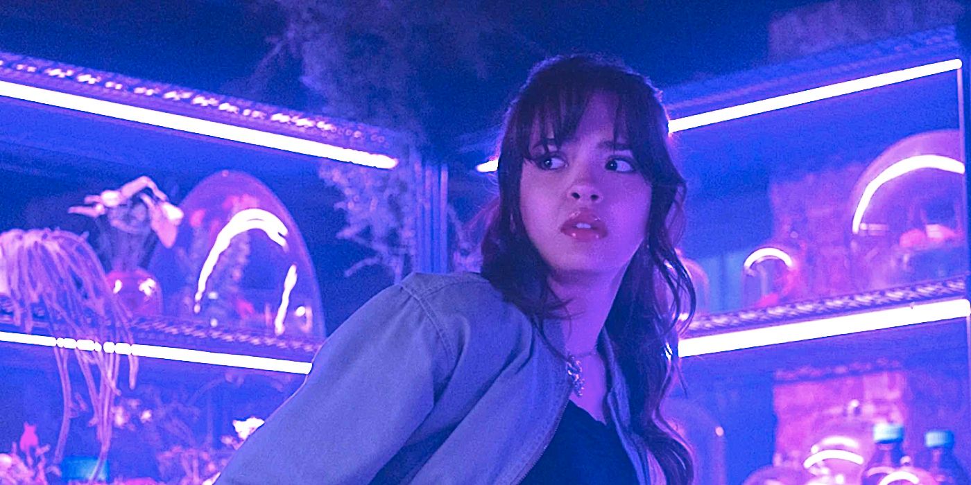 Galilea Di Salvia&rsquo;s Frankie looks worried in a blue basement from Goosebumps The Vanishing