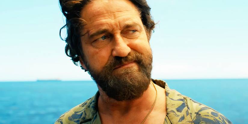 Gerard Butler smirking as Big Nick in Den of Thieves 2 Pantera