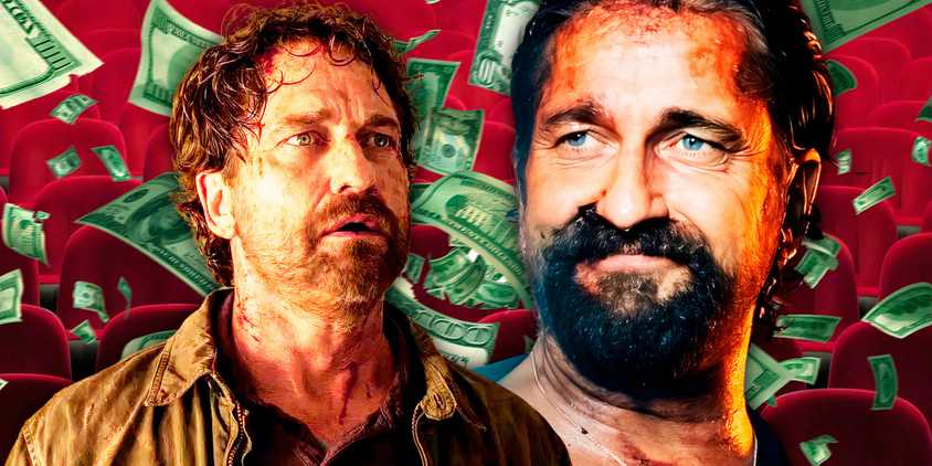 Gerard Butler in Den of Thieves 2 and Greenland with money around him