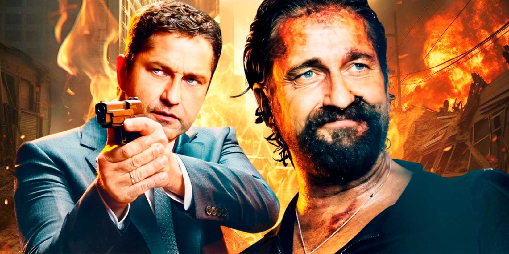 Gerard Butler in Den of Thieves 2 and Night Has Fallen
