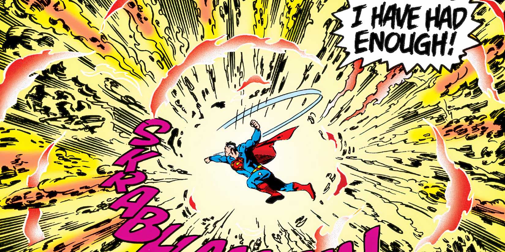 Golden Age Superman Hitting Anti-Monitor DC