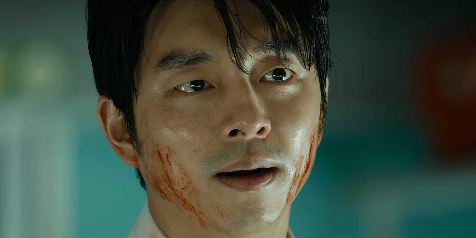 Actor Gong Yoo as Seok-woo in Train to Busan. 