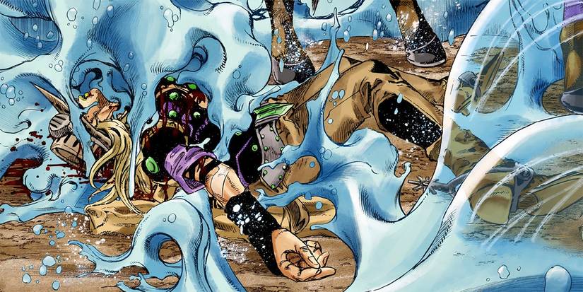 gyro dead on ground jojo's bizarre adventure sbr steel ball run chapter 84