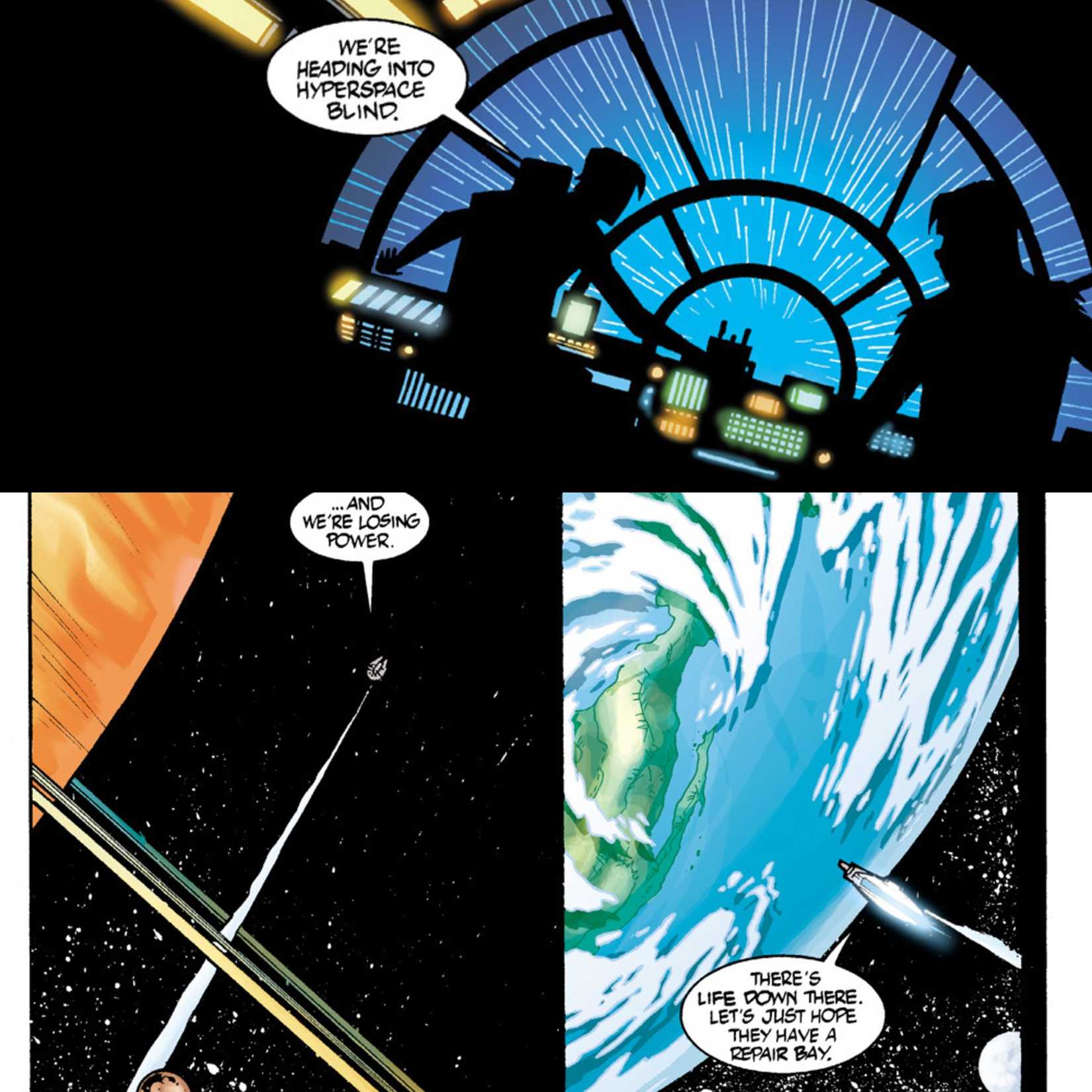 han solo and chewbacca crash on earth