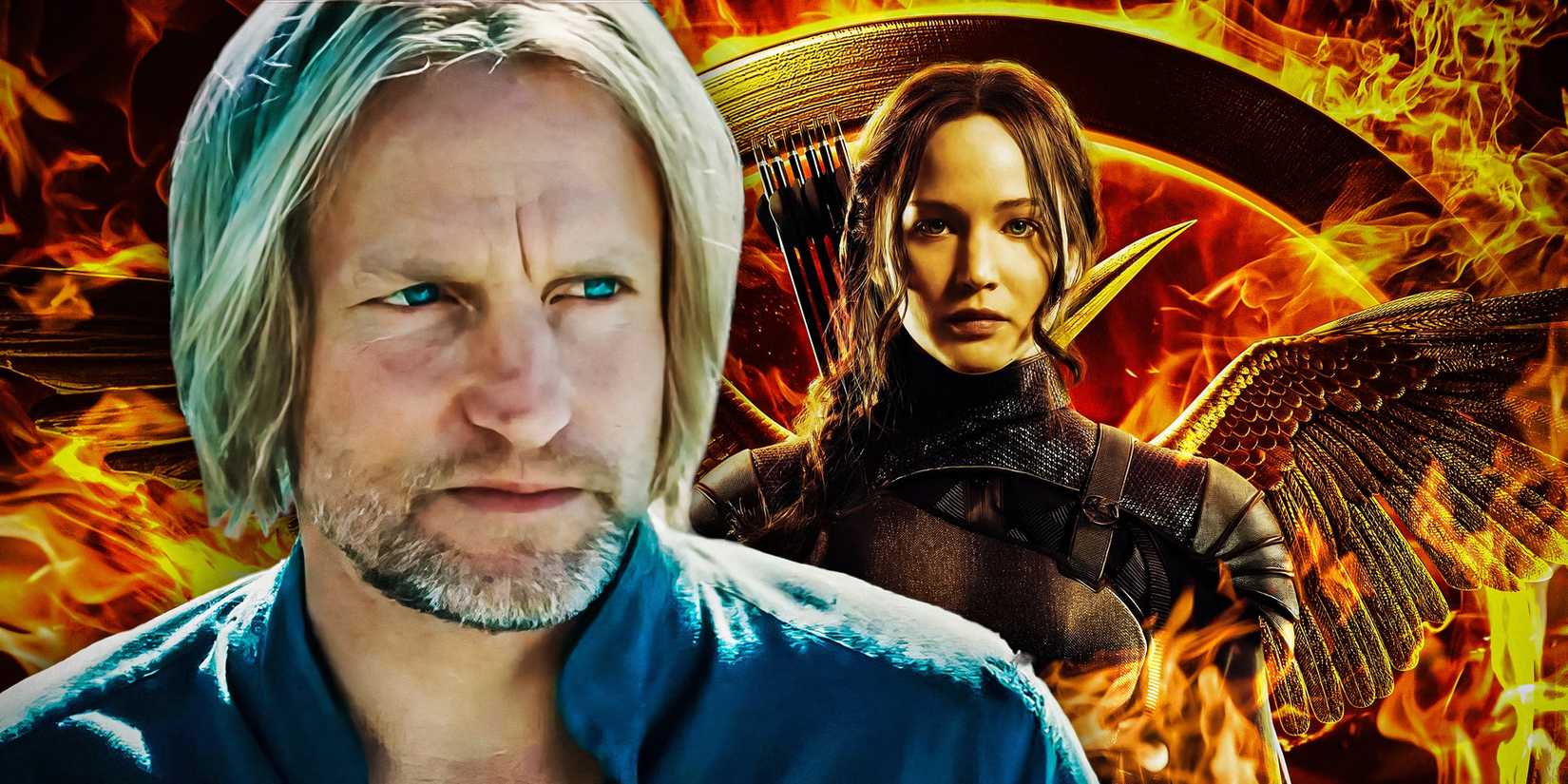 Haymitch & Katniss From The Hunger Games Franchise