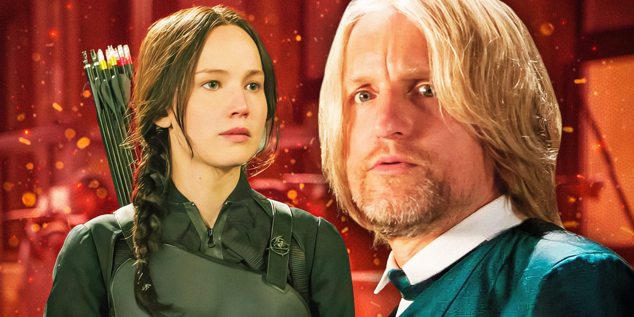 Haymitch e Katniss de Jogos Vorazes