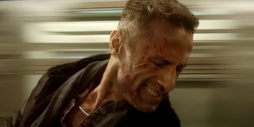 Hector Ayala recoiling from a train in daredevil born again