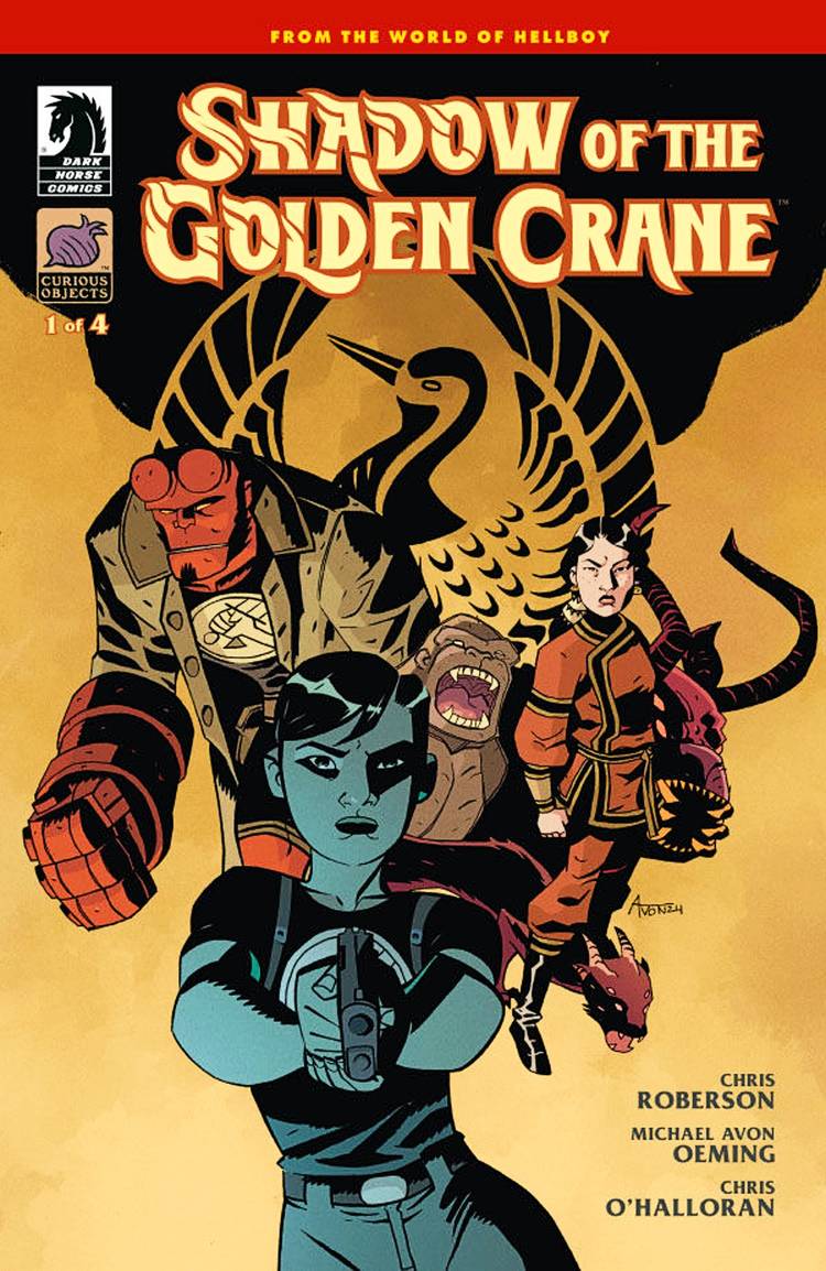 Hellboy Shadow of the Golden Crane #1 cover featuring Sue Xiang and Hellboy